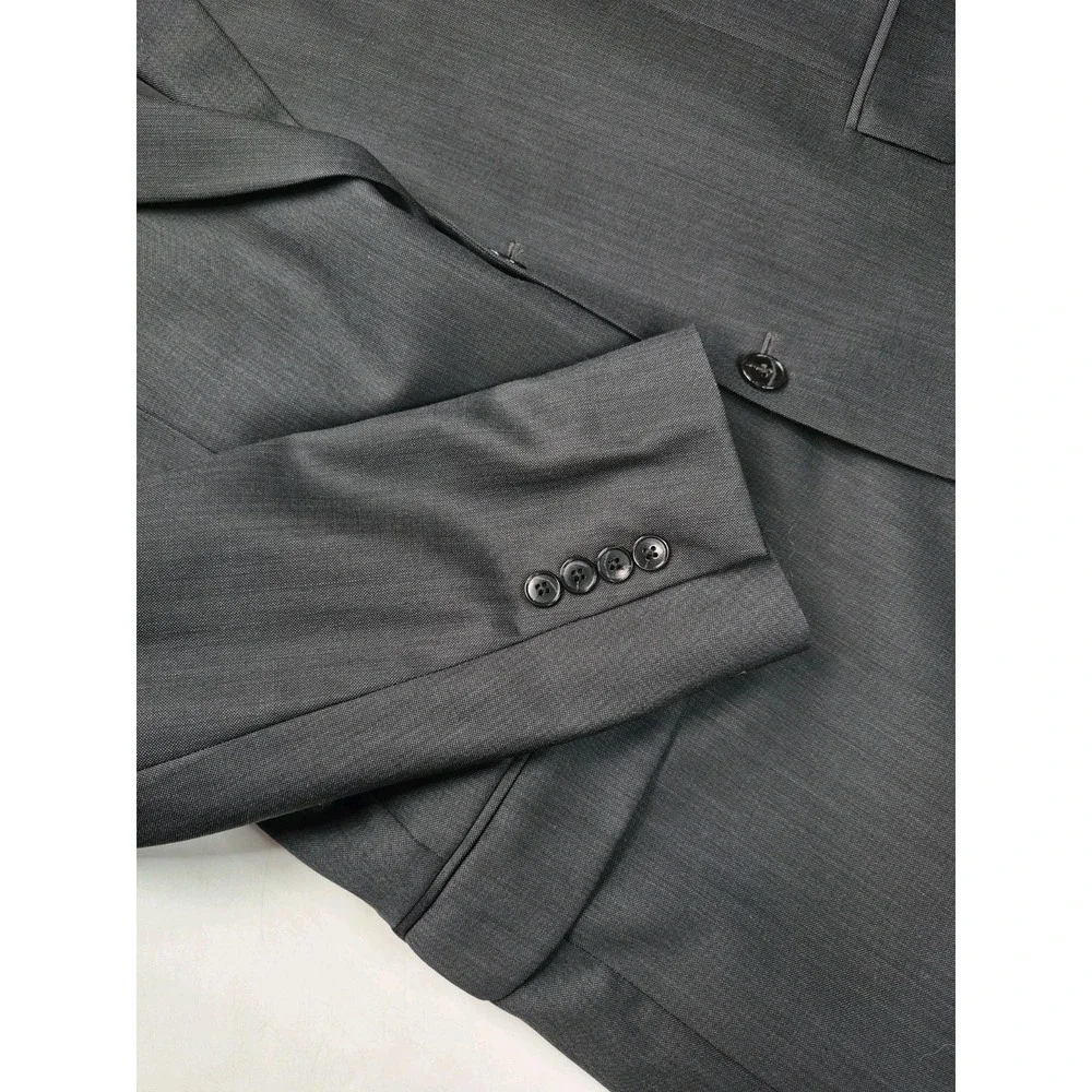 Jos A Bank Mens Tailored Fit Wool Sports Coat 44R Gray 2 Button Blazer G801